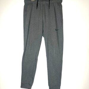 Nike Men's Gray Drawstring Joggers Dry Fit Comfort‎ Logo Sweatpants Sz M